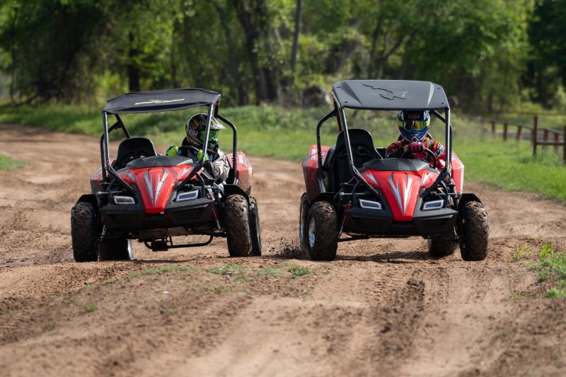 Family off-road go-kart riding